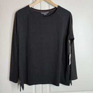 Free Fly Women's Bamboo Everyday Flex Long Sleeve T-Shirt in Heather Black S NWT